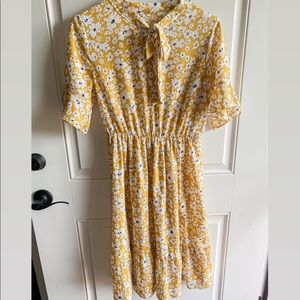 Yellow floral dress